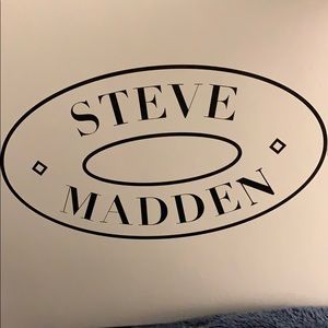 Steve Madden White Faux Leather Platform Sneakers